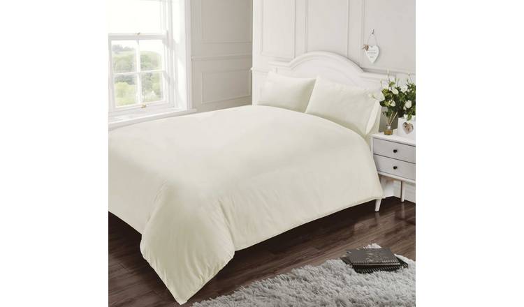 HomeSpace Direct T-400 Cream Duvet Cover Set - King