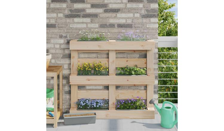 Walplus Pack of 24 Polypropylene Flower Box - Light Grey - 36 x 13.5 x 9.5 cm