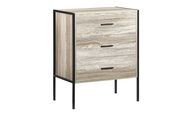Vida Designs Brooklyn 3 Drawer Chest - Grey