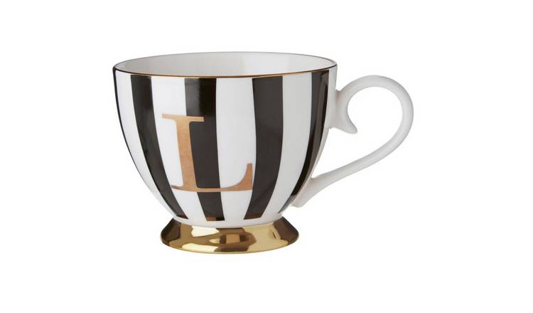 Orsina Duchess L Monogram Mug – Black and White