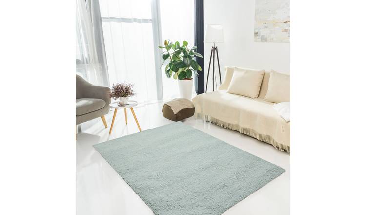DS Living Cloud Luxe Plain Shaggy Rug - Blue - 160x120cm