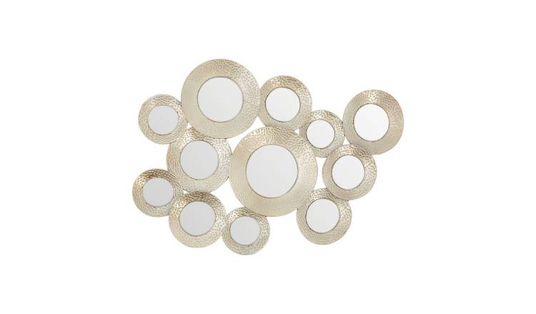 Orsina Marcia Hammered Wall Mirror - Silver
