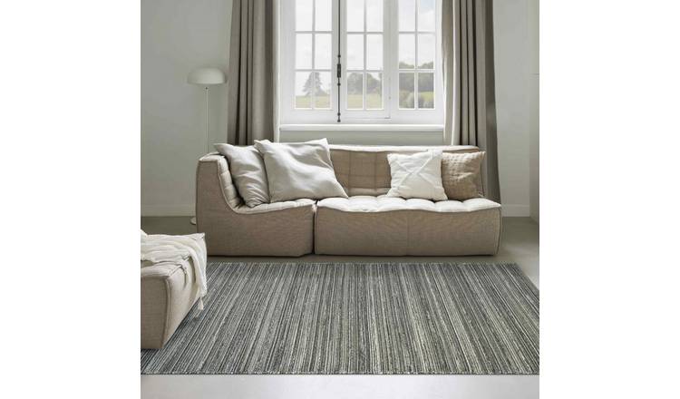 Mega Flooring Green Modern Striped Rug - 160 x 230cm