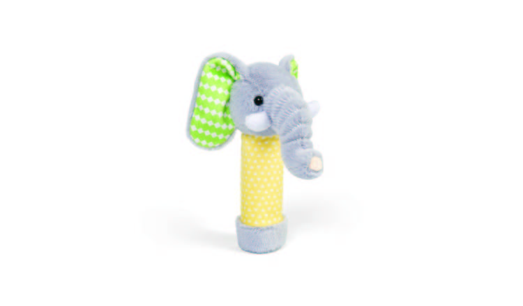 Bigjigs Toys Elephant Plush Rattle - Birth +