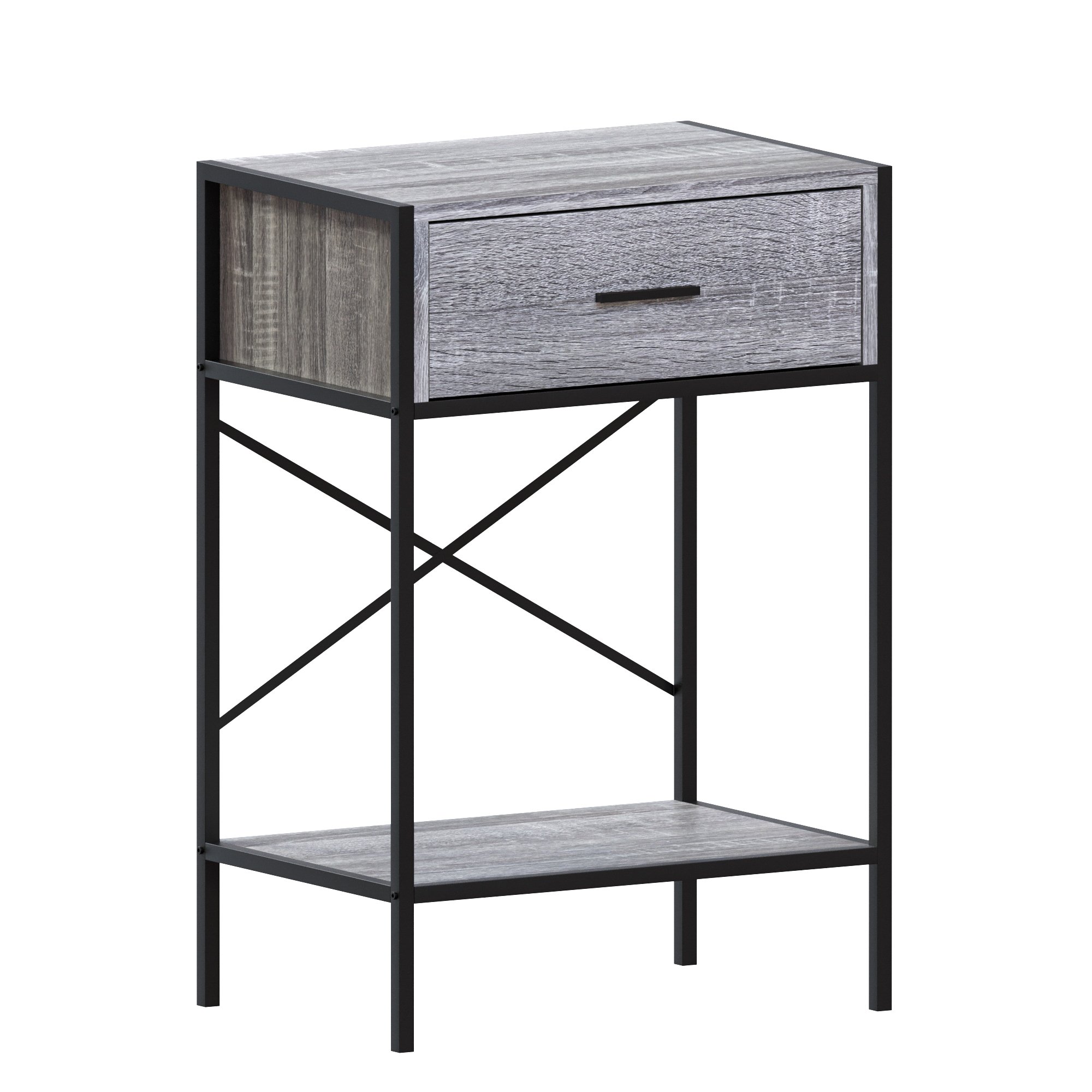 Vida Designs Brooklyn 1 Drawer Console Table - Grey - Image 6