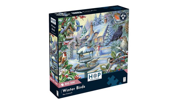The House of Puzzles Winter Birds BIG 500 Piece Jigsaw Puzzle