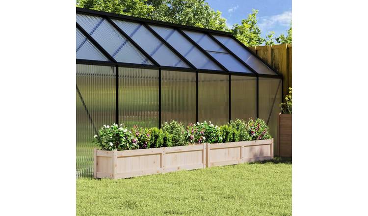 Walplus Pack of 2 Wood Garden Planter - 150 x 31 x 31 cm