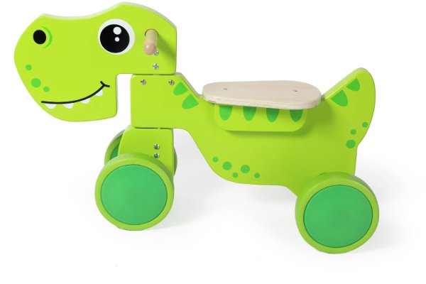 A green push ride on toy for a 1-2 year old