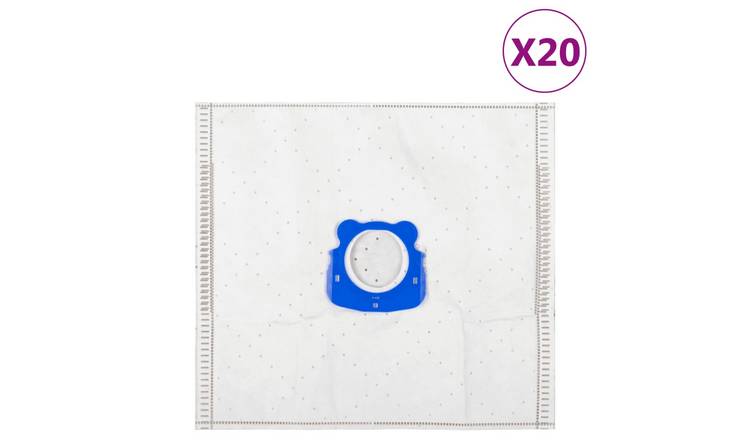Walplus Pack of 20 Vacuum Cleaner Bags for Rowenta RO3125 - White - 30 x 27 cm