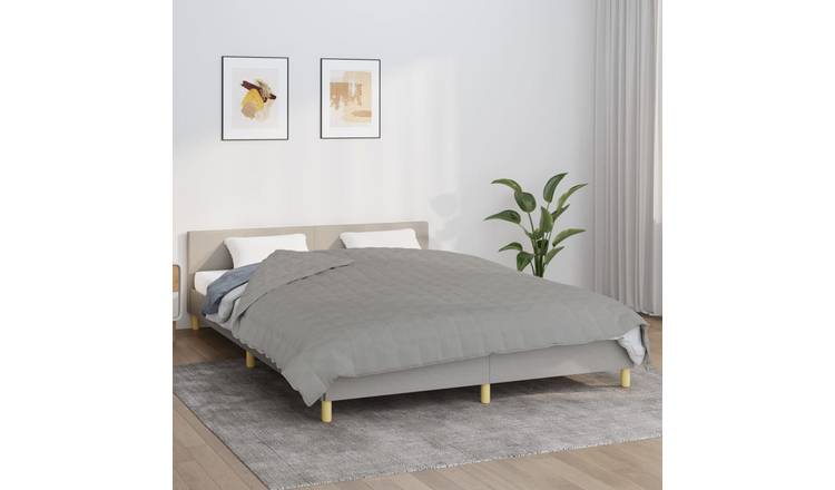 Walplus 15 kg Cotton Weighted Blanket - Grey - 220 x 230 cm
