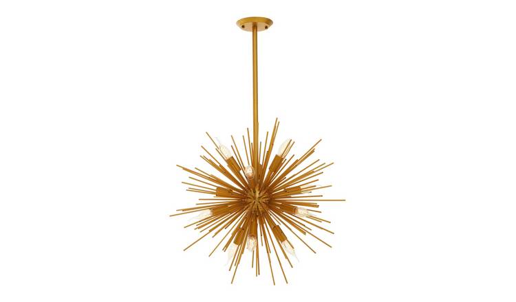 Orsina Spike Finish Metal Pendant Light - Brass
