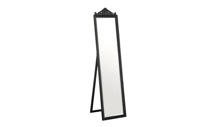 Orsina Boudoir Floor Mirror with Matt Finish – Black