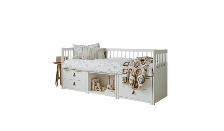 Noa & Nani Lottie Day Bed With Underbed Storage Drawers - White