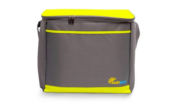 SUNMER 30L Cooler Bag With Shoulder Strap - Grey & Lime