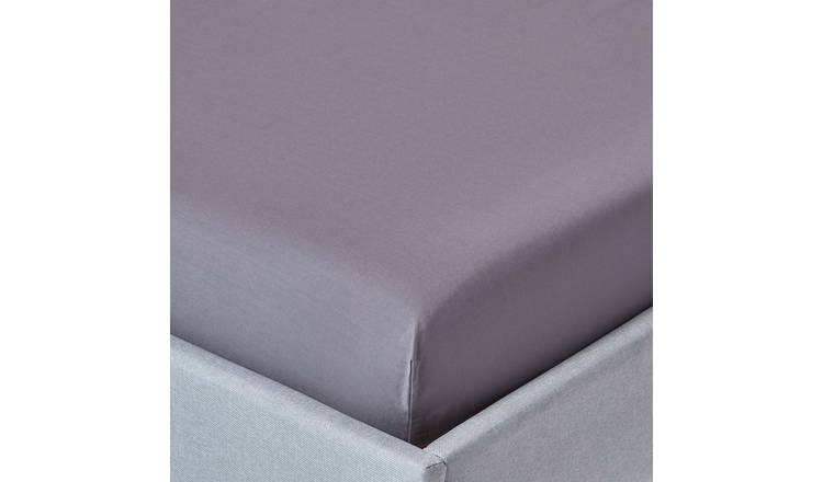 Homescapes Egyptian Cotton Dark Grey Fitted Sheet - Super King