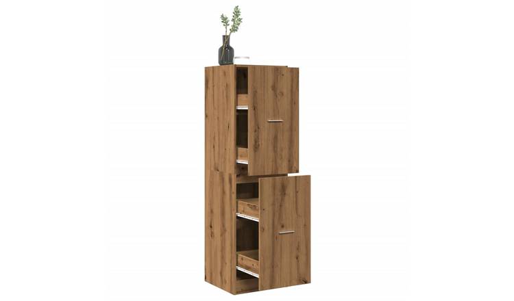 Walplus Engineered Wood Cabinet - Oak - 40 x 41 x 144.5 cm