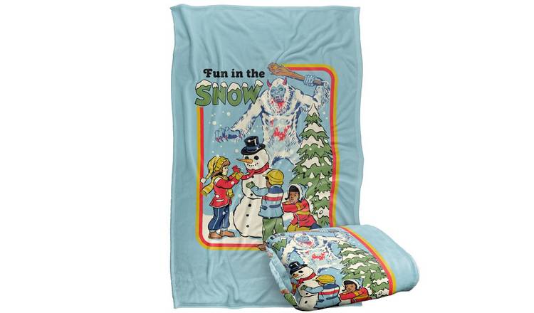 Steven Rhodes Fun In The Snow Soft Touch Blanket - 152cm x 127cm