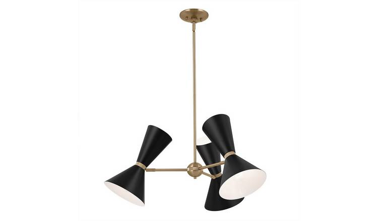 Elstead Kichler 6 Arm Pendant Light - Black