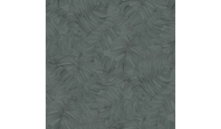 Grandeco Vanavara Monstera Leaf Textured Wallpaper - Green