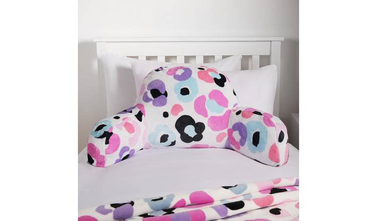 OHS Kids Leopard Fleece Cuddle Cushion - Pink