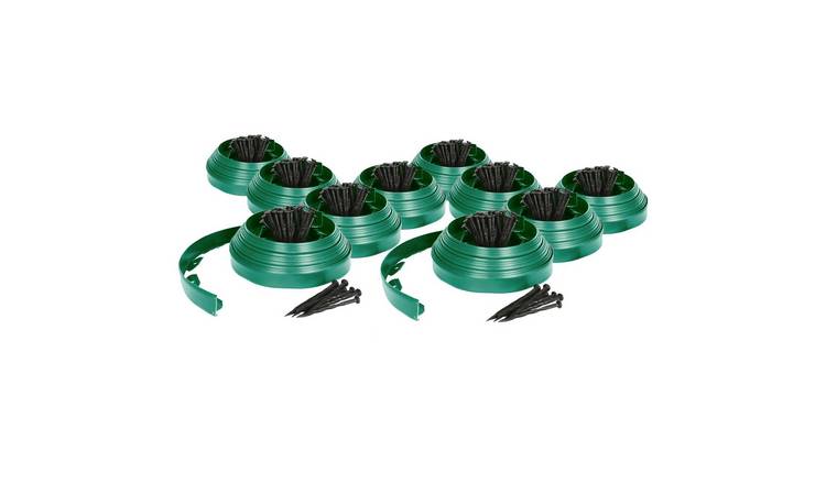Harbour Housewares Flexible Plastic Lawn & Path Edging - 100m x 4cm - Green