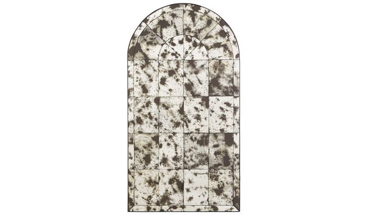 Orsina Riza Frame Antique Finish Full Length Arch Wall Mirror – Black