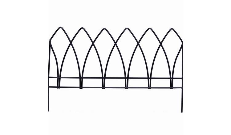 Primrose Gothic Style Arch Edging Garden Edge - Black 60cm