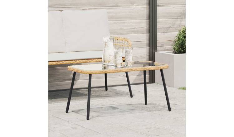 Walplus Coffee Table - Black and Brown - 90 x 45 x 43 cm