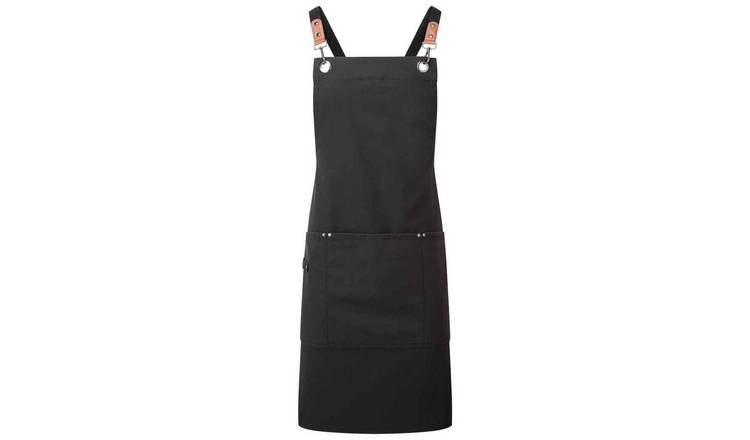 Premier Cross Back Clip Bib Apron - Black