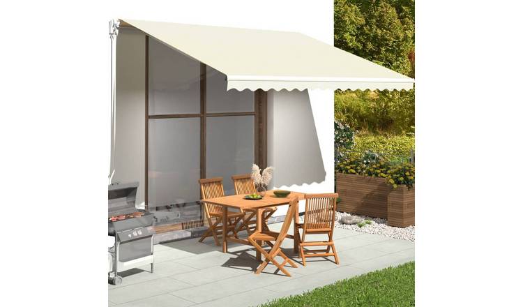 Walplus Polyester Awning - Cream - 450 x 350 cm - 430 x 345 cm Fabric