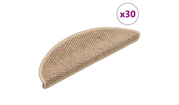 Walplus Pack of 30 Self-Adhesive Polypropylene Stair Mats - Sand - 56 x 17 cm