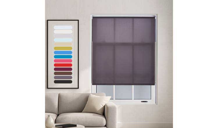 Furnished Dark Grey Daylight Roller Blind - 60 x 165cm