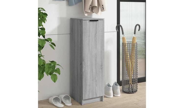 Walplus Engineered Wood Shoe Cabinet - Grey Sonoma - 30 x 35 x 100 cm