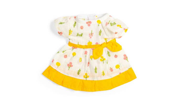 Bigjigs Toys Patterned Dress Yellow Trim For Small Doll