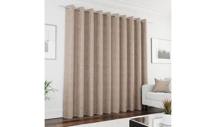 Enhanced Living Mayfair Chenille Blackout Curtains - 117 x 137cm - Sand