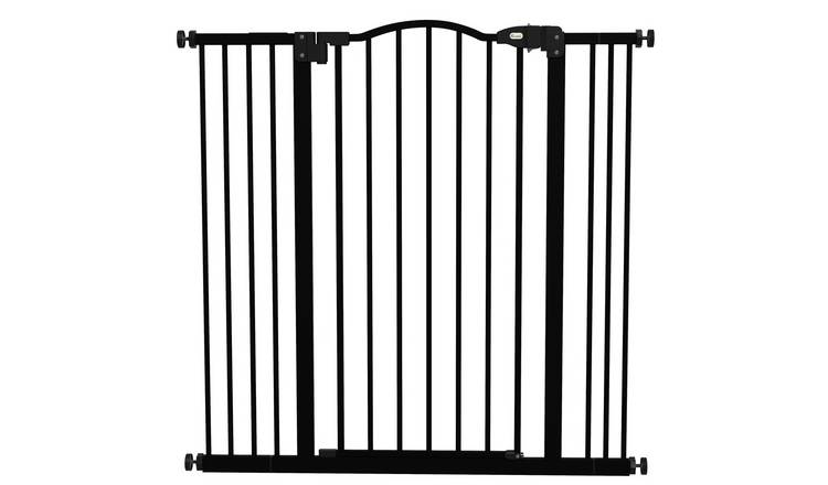 PawHut Adjustable Pressure Fit Auto Close Dog Stair Gate - 74-100cm - Black
