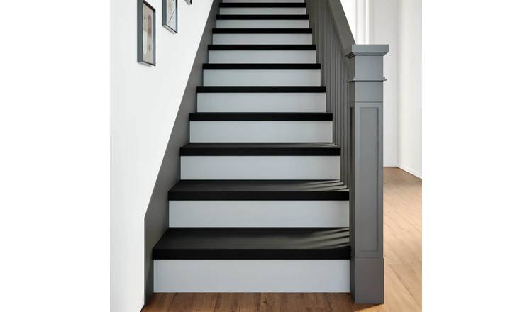 Walplus Pack of 2 Carpet Stair Treads - Brown Black - 70 x 25 cm