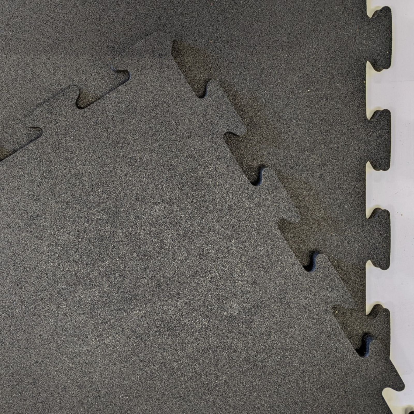 Ark Mat Black 10mm Rubber Crumb Interlocking Gym Floor Tiles - 1m x 1m - Image 3