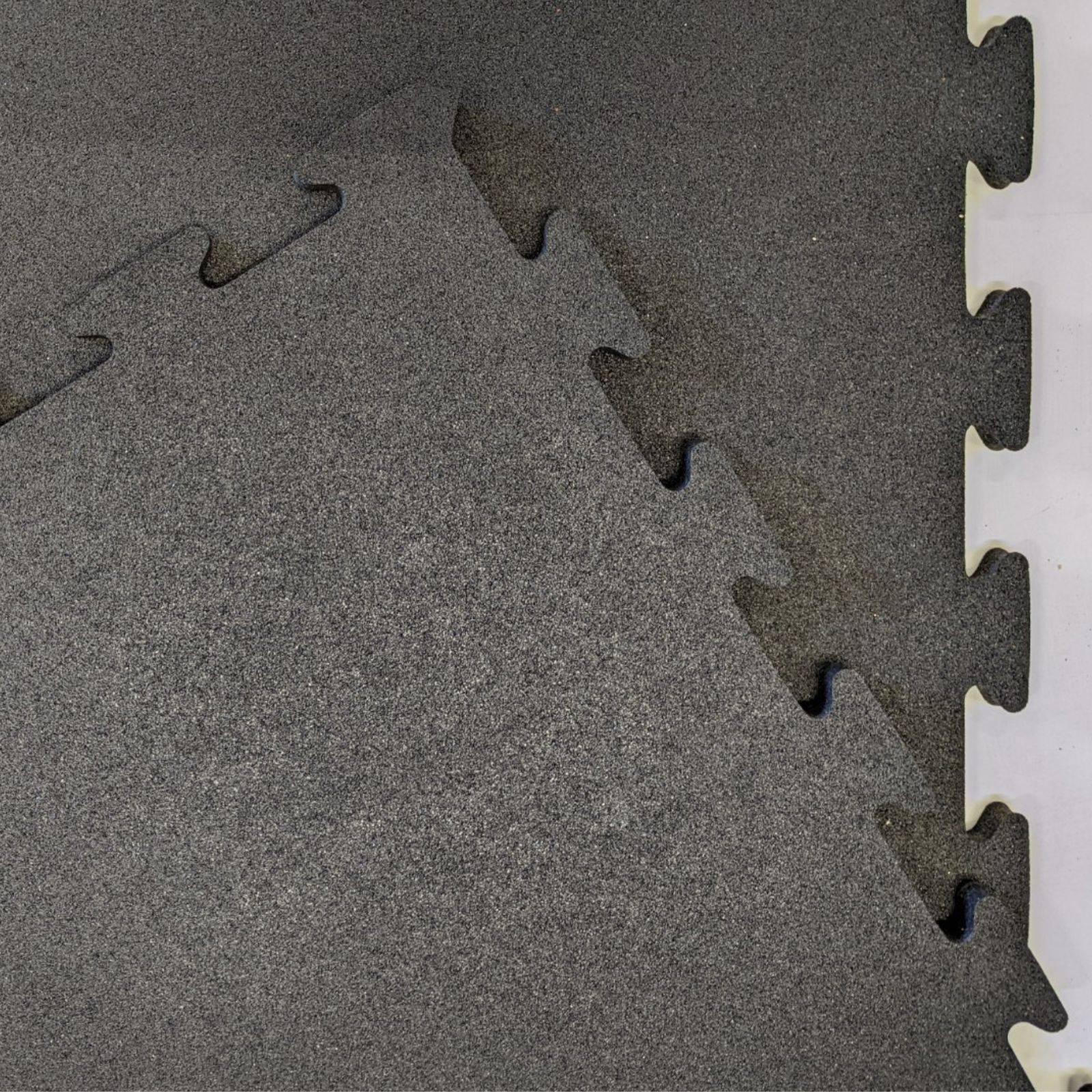 Ark Mat Black 10mm Rubber Crumb Interlocking Gym Floor Tiles - 1m x 1m - Image 3
