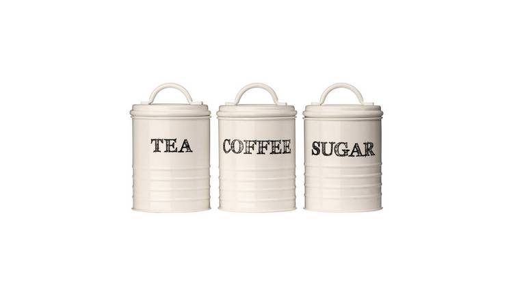Orsina Sketch Tea Coffee And Sugar Canister Set