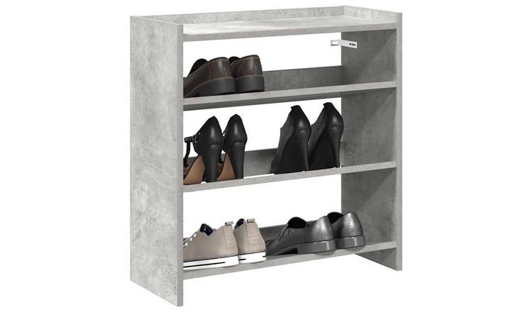 Walplus Engineered Wood Shoe Rack - Concrete Grey - 60 x 25 x 62 cm