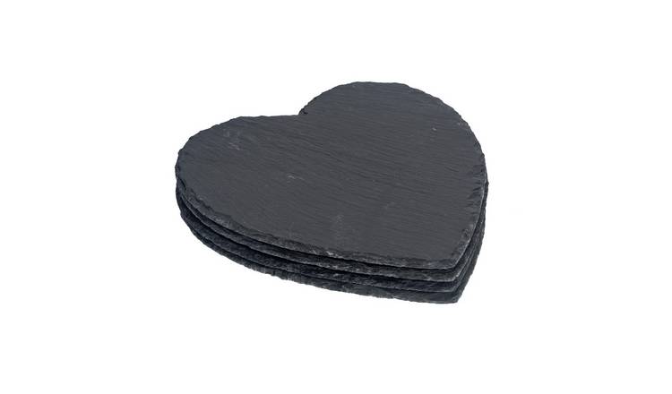 Argon Tableware Heart Slate Placemats - Pack of 4