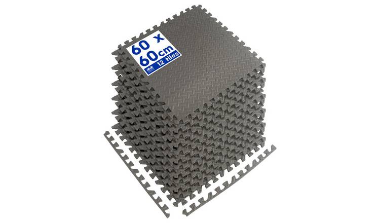 Harbour Housewares Interlocking Gym Flooring Mats - 60 x 60cm - Pack of 12