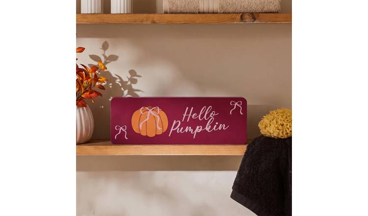 OHS Hello Pumpkin Slogan Ornament - Burgundy