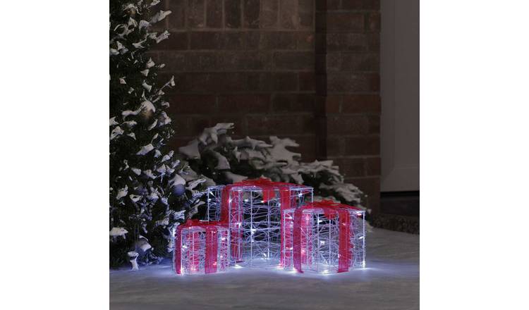 Walplus Pack of 3 Gift Box - Cold White - 20 x 20 x 20 cm