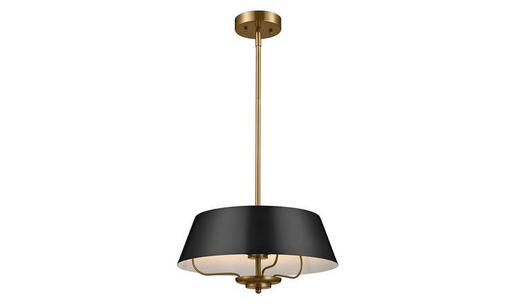 Elstead Luella 3 Arm Pendant Light - Black