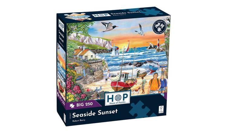 The House of Puzzles Seaside Sunset BIG 250 Piece Jigsaw Puzzle