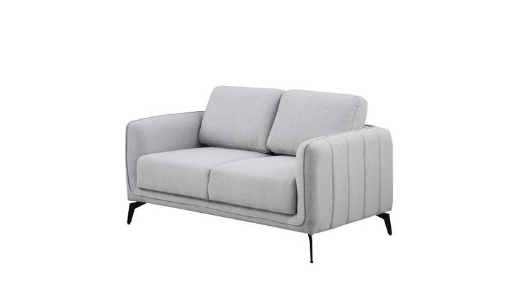 Furniture Online Oslo Scandi 2 Seater Linen Sofa – Light Grey