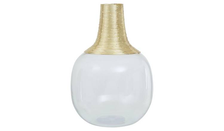 Orsina Glynn Glass Large Vase - Gold