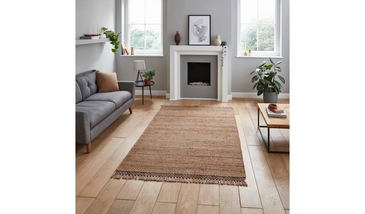 Mega Flooring Beige Handmade Plain Rug - 150 x 230cm